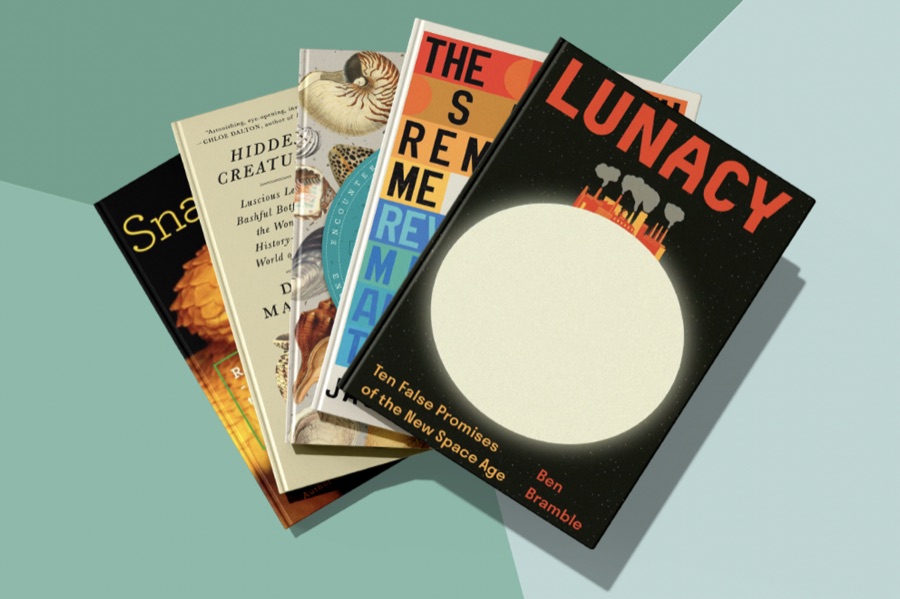 Lunacy featured among the fanned book covers in Nautilus&rsquo;s 11 Books to Read This July